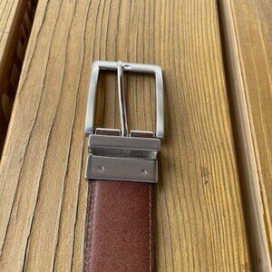 Pendleton Brown Leather Belt with silver buckle